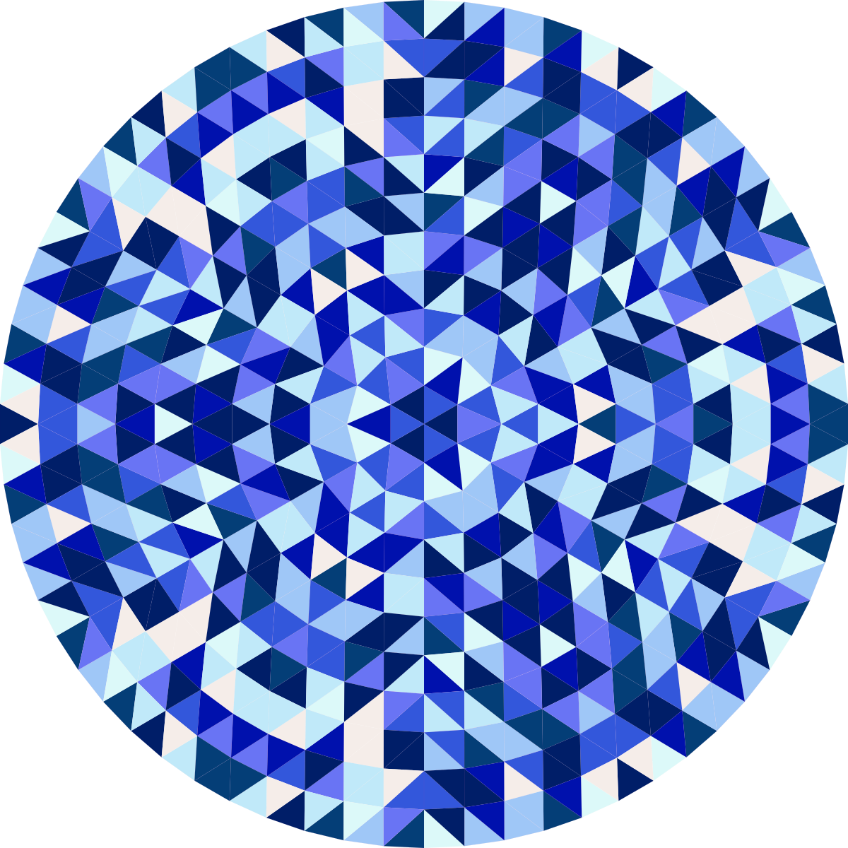 Tapis vinyles géométriques motif bleu circulaire - TenStickers