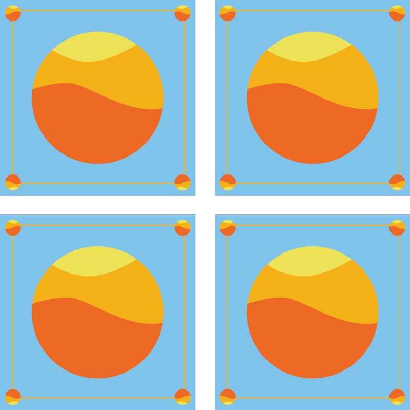 Tapis vinyles géométriques cercles colorés - TenStickers