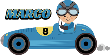 Tapis vinyle pour enfants voiture de f1 personnalisée - TenStickers