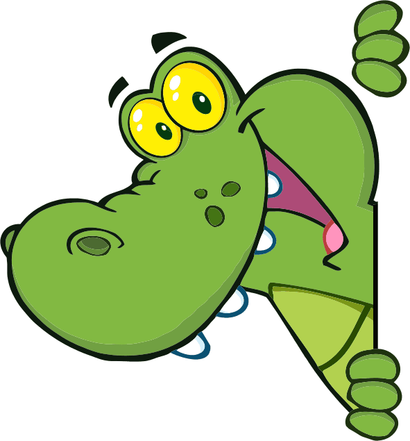 Tapis vinyle pour enfants crocodile heureux vert - TenStickers