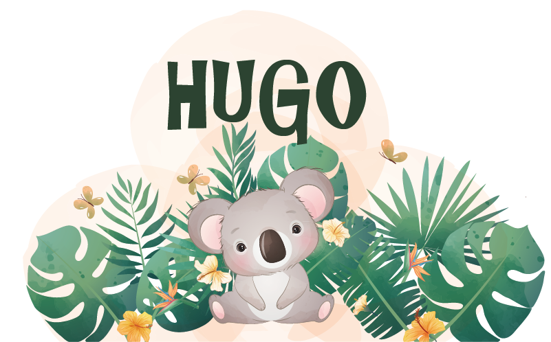 Tapis vinyle pour enfants koala mignon personnalisé - TenStickers