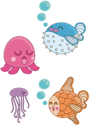 Tapis vinyle pour enfants illustration de poissons - TenStickers