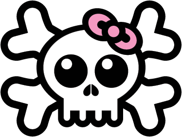 Tapis vinyle pour enfants crâne avec ruban - TenStickers