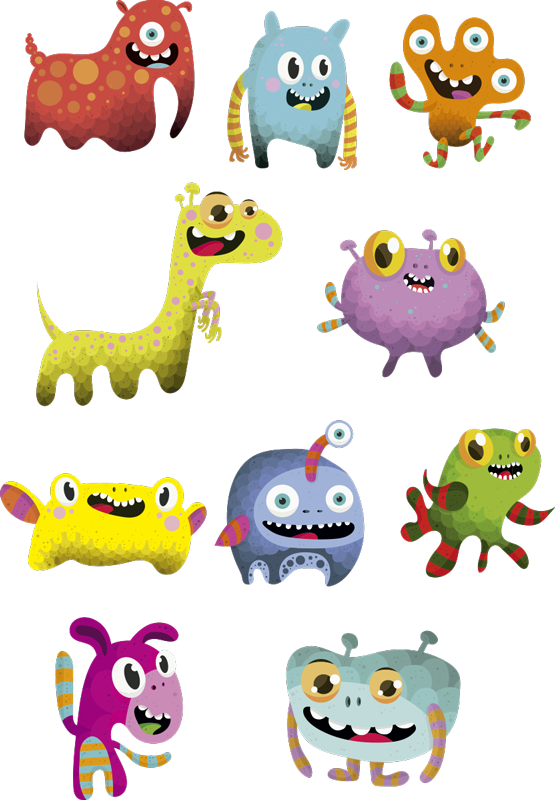 Tapis vinyle pour enfants collection monstres cosmos - TenStickers