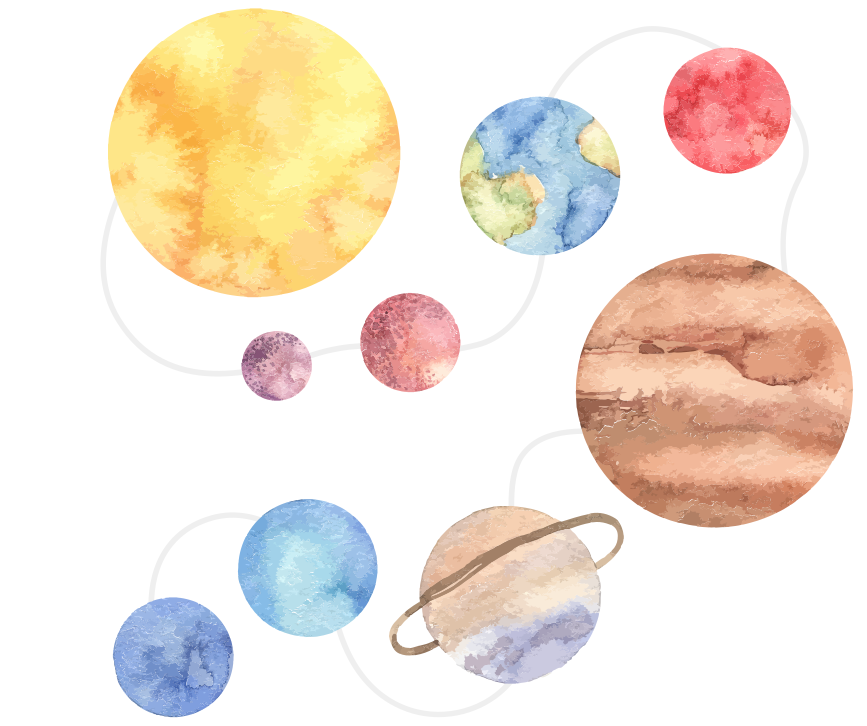 Tapis vinyle pour enfants carte du système solaire - TenStickers