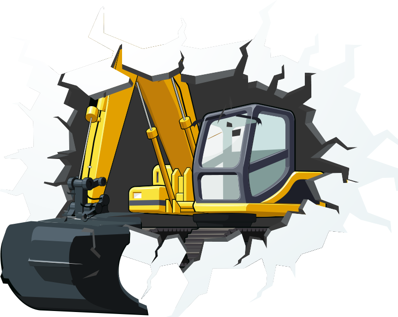 Tapis vinyle pour enfants trou dans le mur - TenStickers