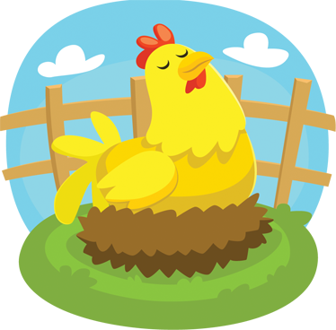 Tapis vinyle pour enfants poule pondeuse - TenStickers