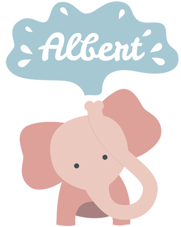 Tapis vinyle pour enfants éléphant personnalisable - TenStickers