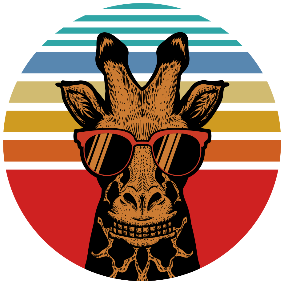 Tapis vinyle chambre girafe hipster - TenStickers