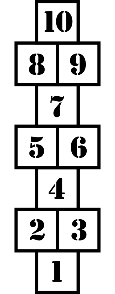 Tapis vinyle jeux moderne de marelle enfantine - TenStickers