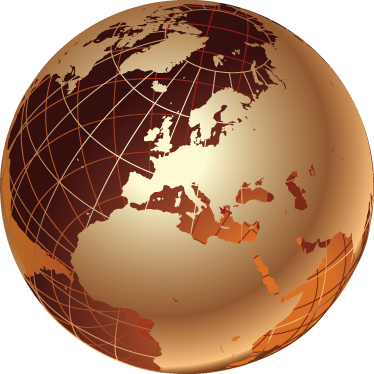 Tapis vinyle carte du monde or europe - TenStickers