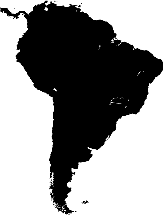 Tapis vinyle carte du monde silhouette amérique du sud - TenStickers