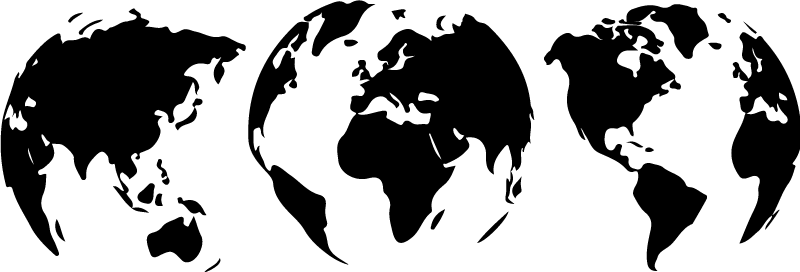 Tapis vinyle carte du monde 3 cartes des continents - TenStickers