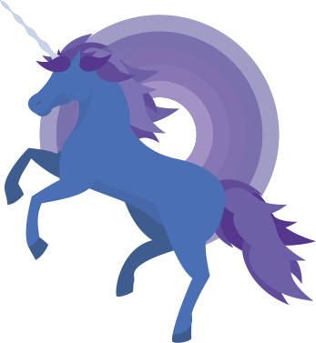 Tapis vinyle pour enfants forme de licorne bleue et violette - TenStickers