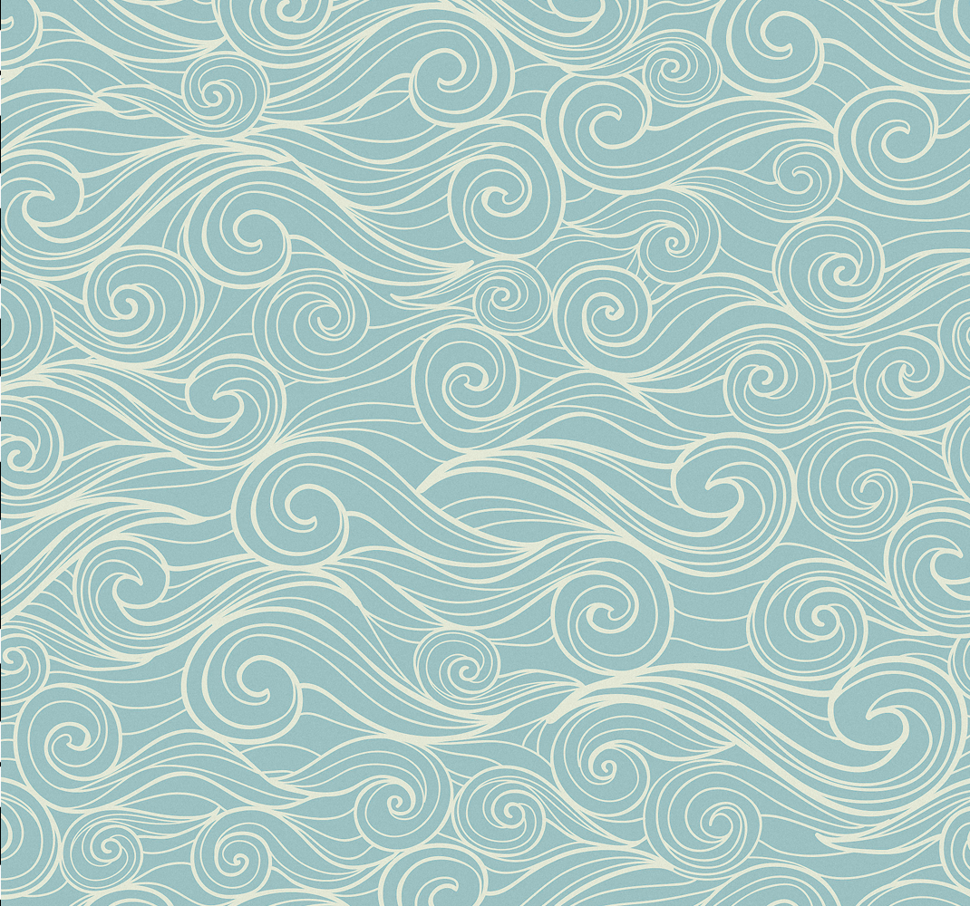 Tapis vinyle salle de bain motif océan avec vagues - TenStickers