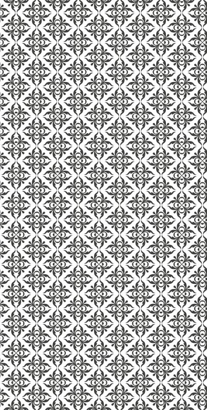 Tapis vinyle salle de bain motif carreaux noirs - TenStickers