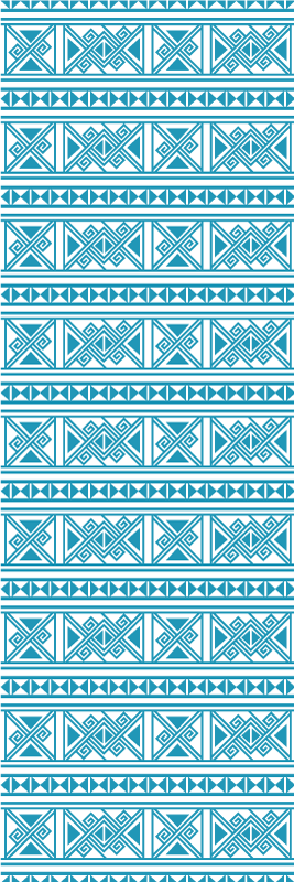 Tapis vinyle salle de bain motif bleu - TenStickers