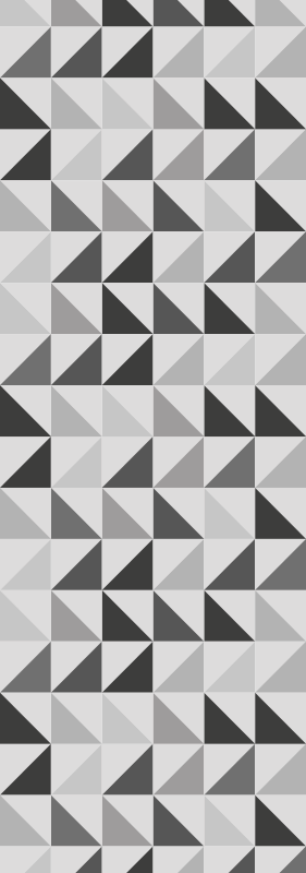 Tapis vinyle salle de bain triangles géométriques - TenStickers