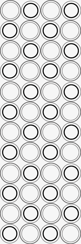 Tapis vinyle salle de bain motif cercles noirs et gris - TenStickers