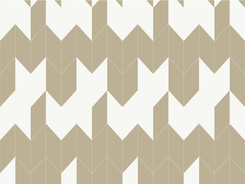 Tapis vinyle salle de bain motif géométrique beige et blanc - TenStickers