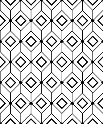 Tapis vinyles géométriques éléments en diamant modernes - TenStickers