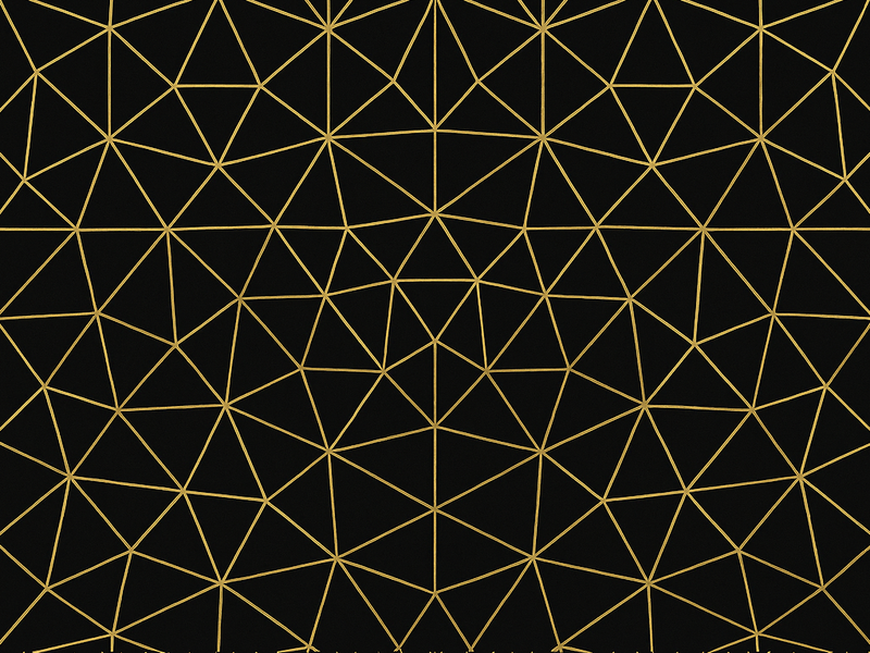 Tapis vinyles géométriques toile géométrique or nuit - TenStickers