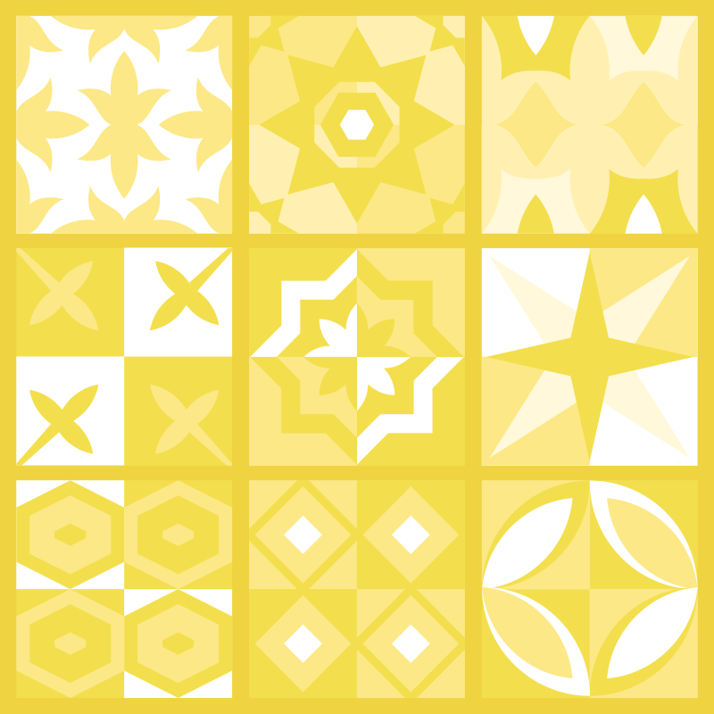 Tapis vinyle salle de bain jaune éclatant - TenStickers