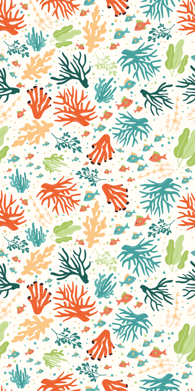 Tapis vinyle salle de bain corail coloré - TenStickers