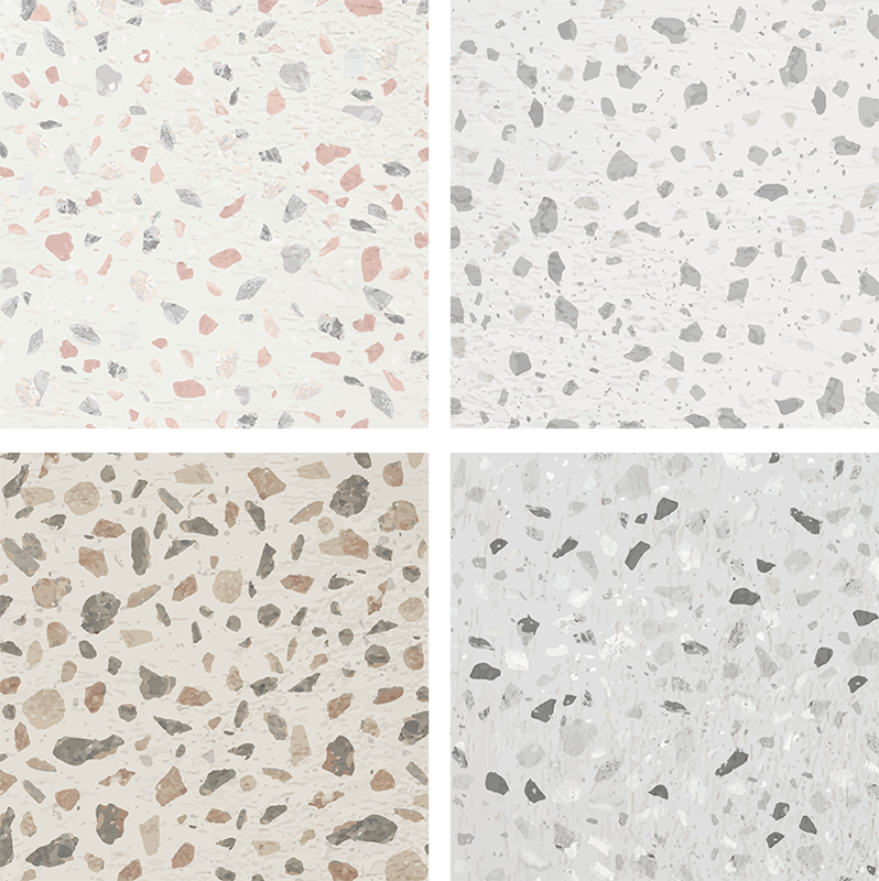 Tapis vinyle cuisine texture terrazzo - TenStickers