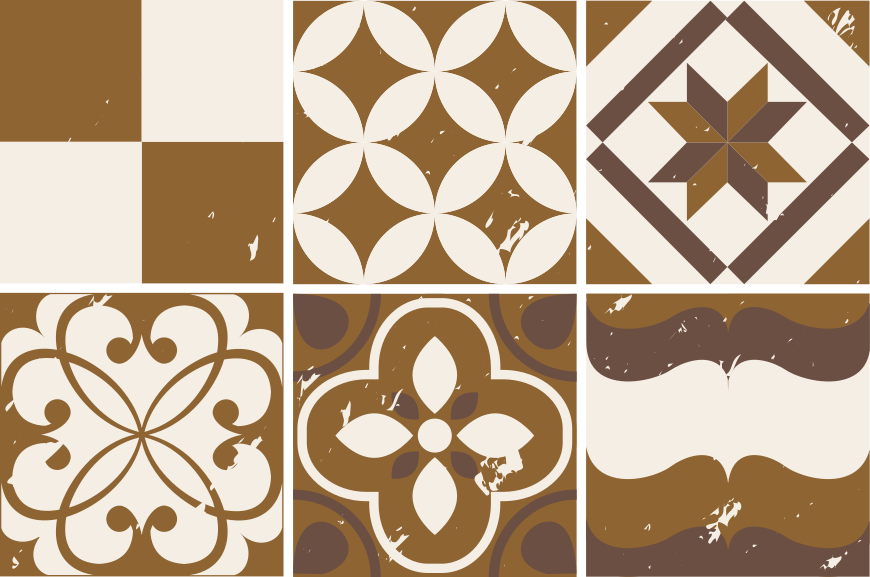 Tapis vinyle cuisine design ciment brun - TenStickers