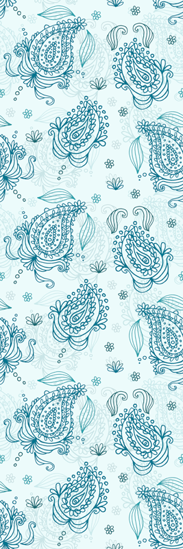 Tapis vinyle cuisine motif paisley floral - TenStickers