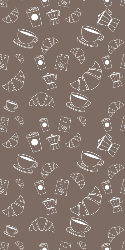 Tapis vinyle cuisine croissant café patron - TenStickers