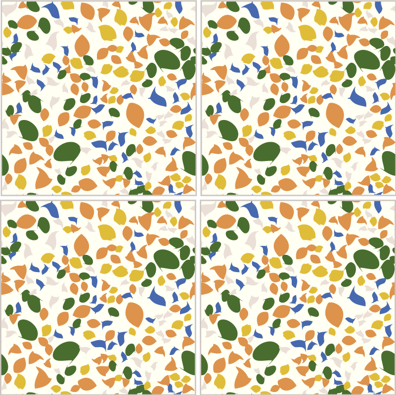 Tapis vinyle cuisine effet carrelage terrazzo - TenStickers