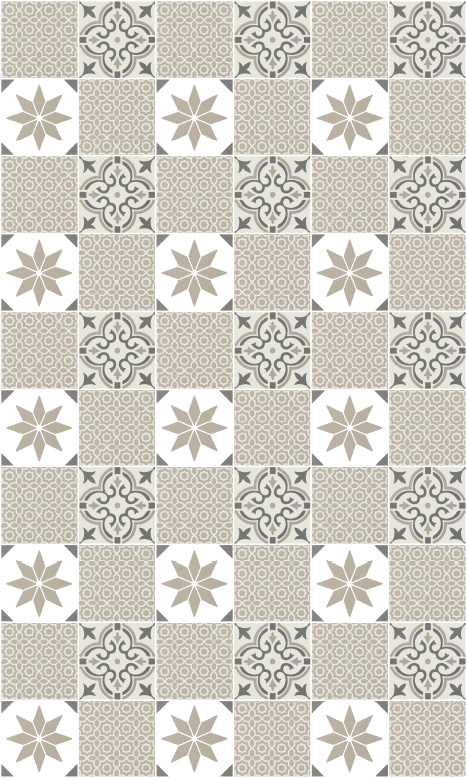 Tapis vinyle cuisine mosaïque marocaine sable - TenStickers