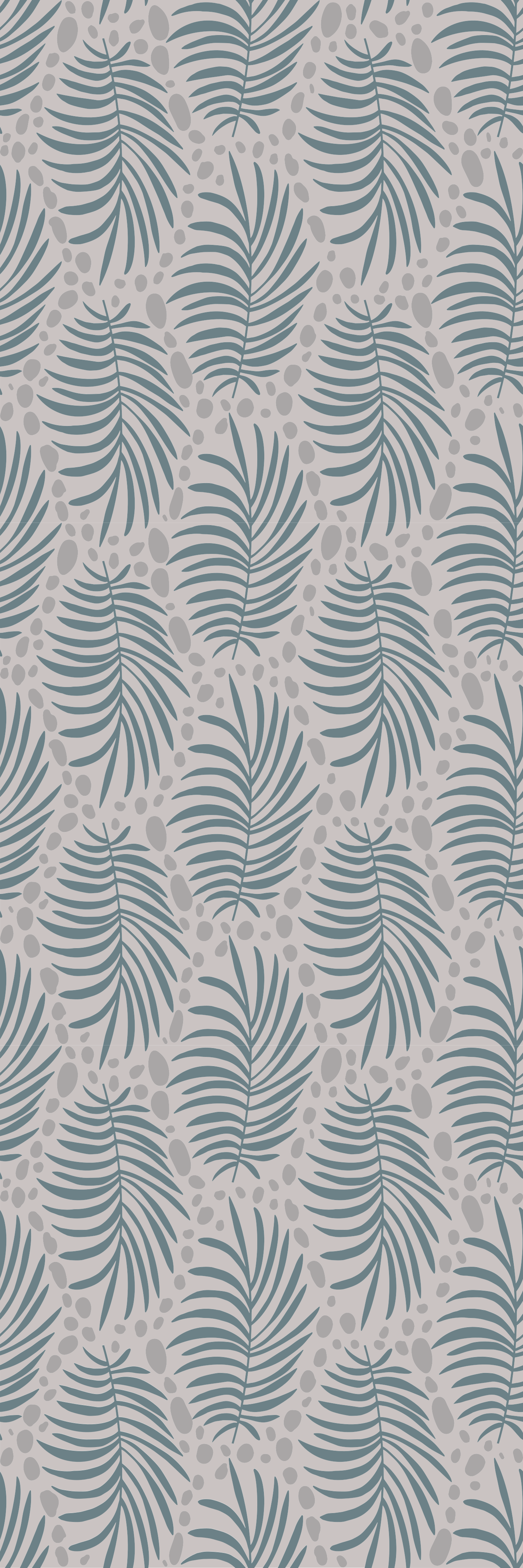 Tapis vinyle chambre motif hamptons tropical bleu - TenStickers