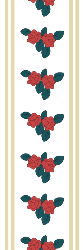 Tapis vinyle chambre roses shabby chic - TenStickers