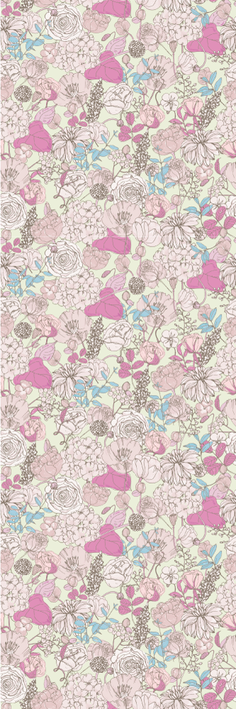 Tapis vinyle chambre style floral grandmillénium - TenStickers