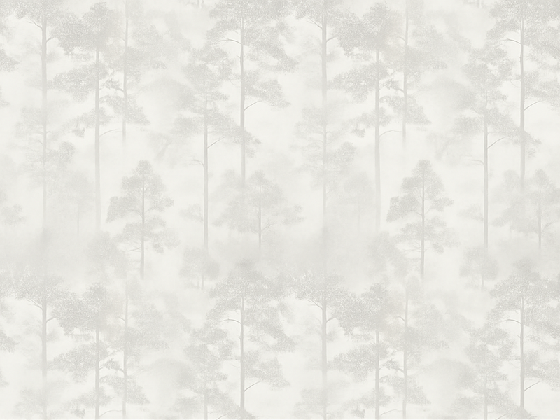Tapis vinyle chambre forêt brumeuse mystérieuse - TenStickers