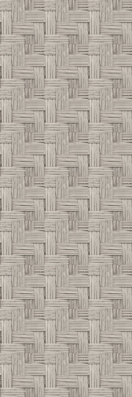 Tapis vinyle bureau effet osier gris fait main - TenStickers