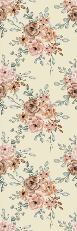 Tapis vinyle chambre tableau roses romantique - TenStickers
