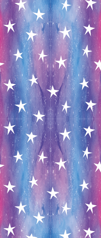 Tapis vinyle chambre texture cosmos violet avec étoiles - TenStickers