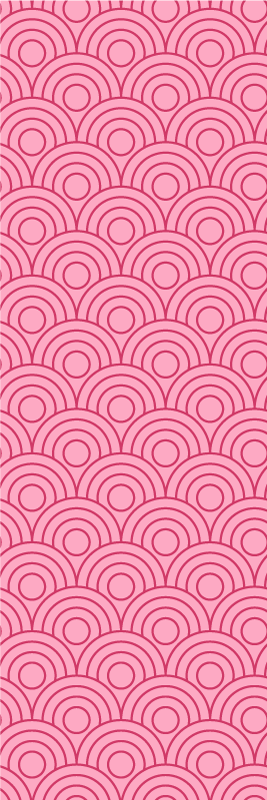 Tapis vinyle chambre forme rose foncé et clair - TenStickers