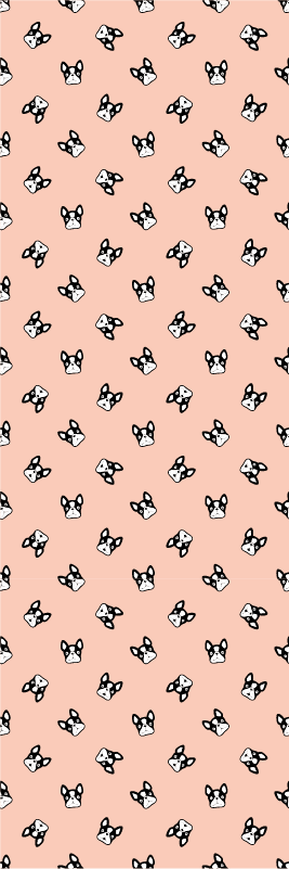 Tapis vinyle chambre motif de bulldogs français mignons - TenStickers