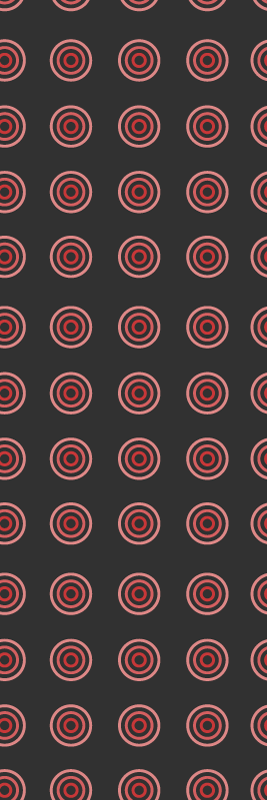 Tapis vinyle chambre motif géométrique rouge rond - TenStickers