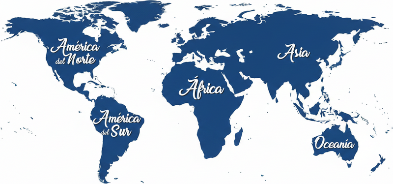 Tapis vinyle chambre carte du monde bleu classique - TenStickers