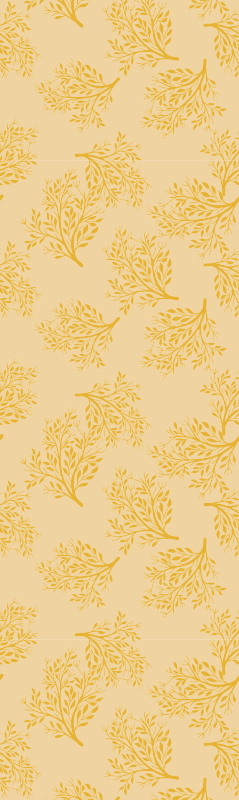 Tapis vinyle nordique arbres orange nordiques - TenStickers
