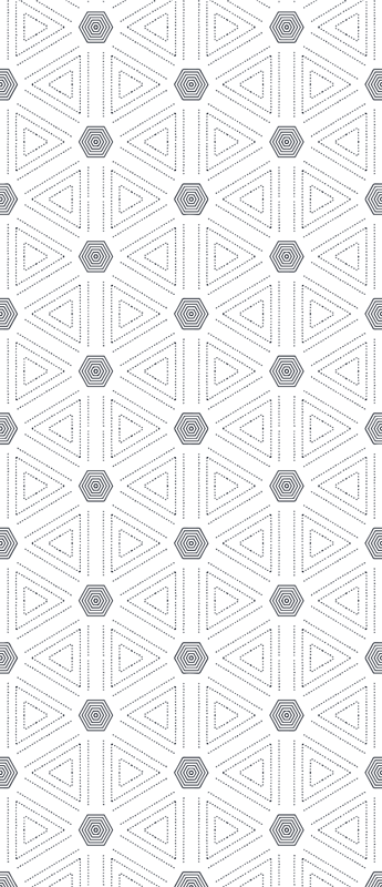 Tapis vinyle nordique triangles géométriques - TenStickers