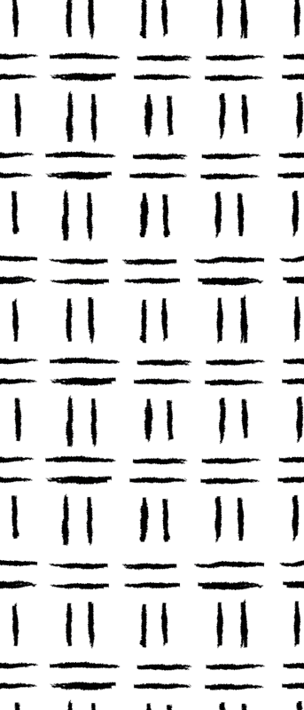 Tapis vinyle nordique motif lignes noires irrégulières - TenStickers