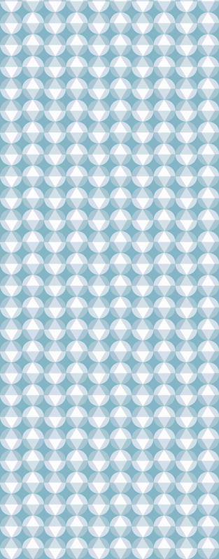 Tapis vinyle nordique motif bleu élégant - TenStickers