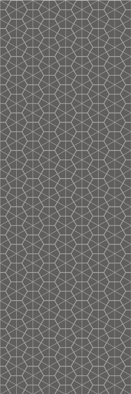 Tapis vinyle nordique motif hexagonal minimaliste japandi - TenStickers